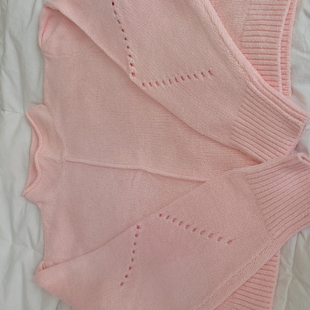 Wilfred cropped sweater with puff sleeve